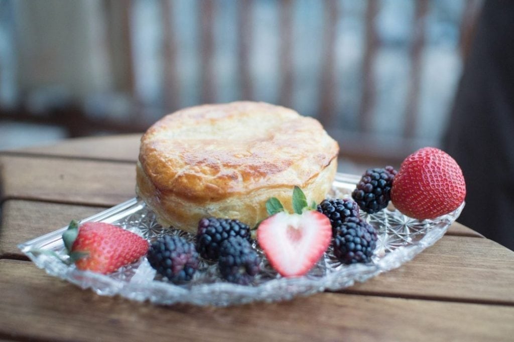Cedar Planked Brie in Puff Pastry