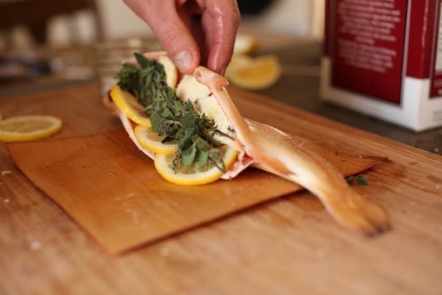 Golden Trout in Alder Grilling Wrap