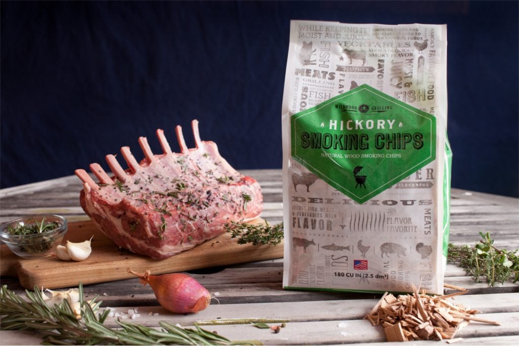Ingredients for Rack of Lamb cooked with Hickory Smoking Chips