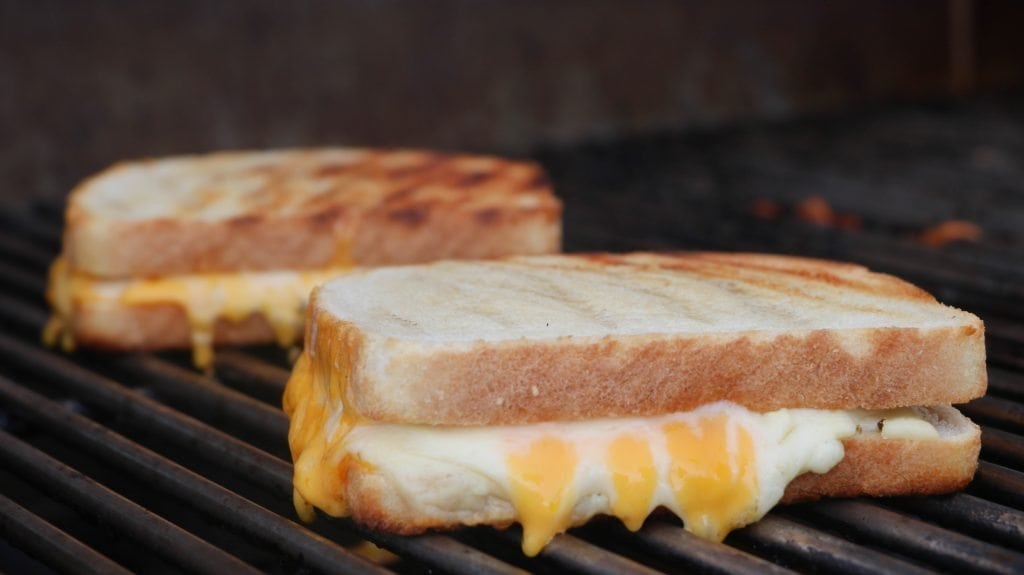 Grilled Cheese Sandwich Smoked on the Grill