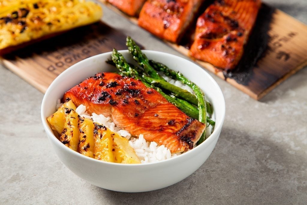 Grilled Pineapple Teriyaki Salmon