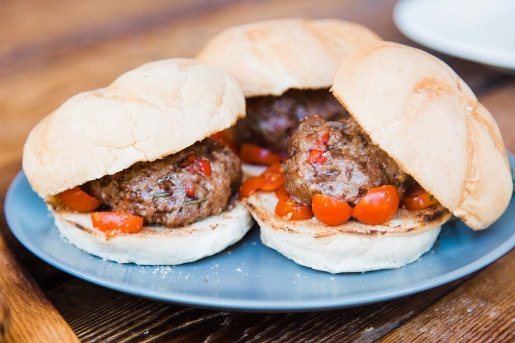 Red Oak Planked Lamb Burgers