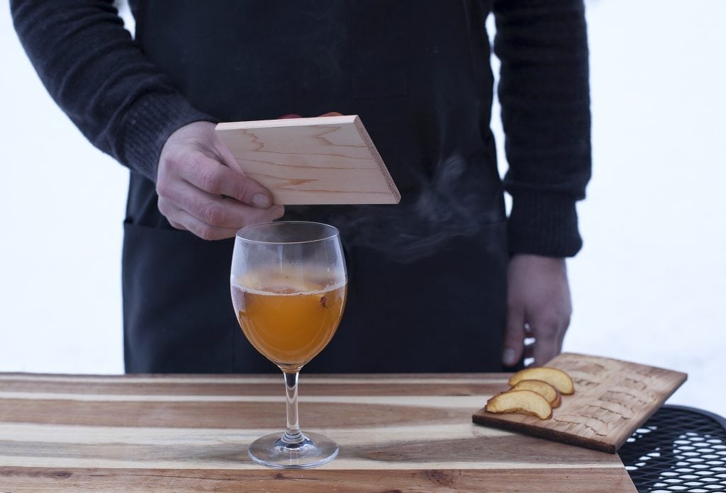 Maple Smoked Peach Bellini