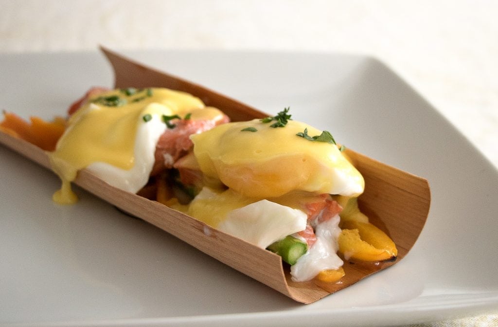 Alder Wrapped Salmon Benedict