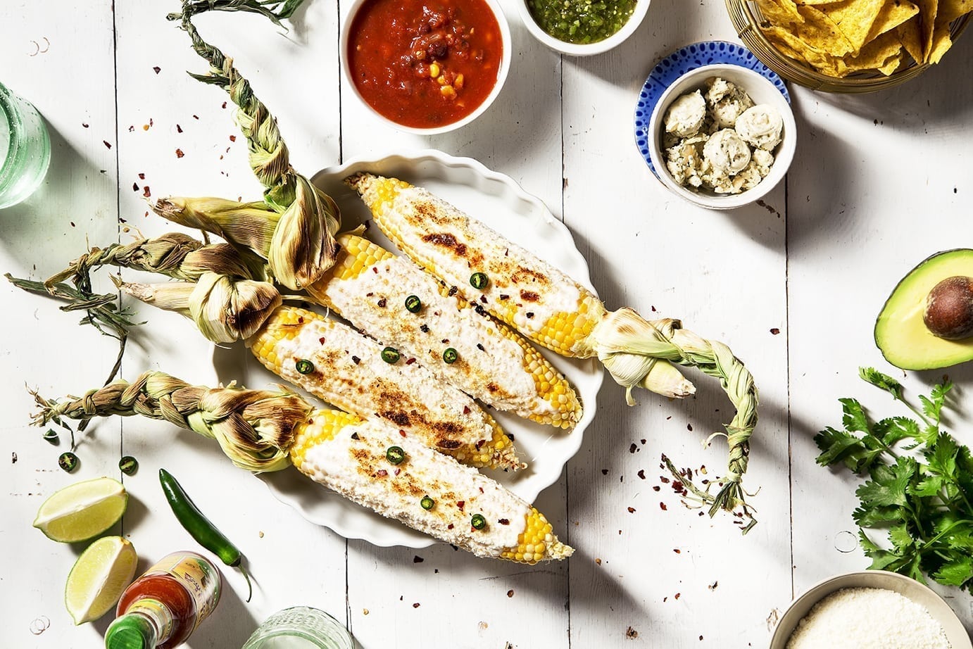 Cedar Wrapped Mexican Corn