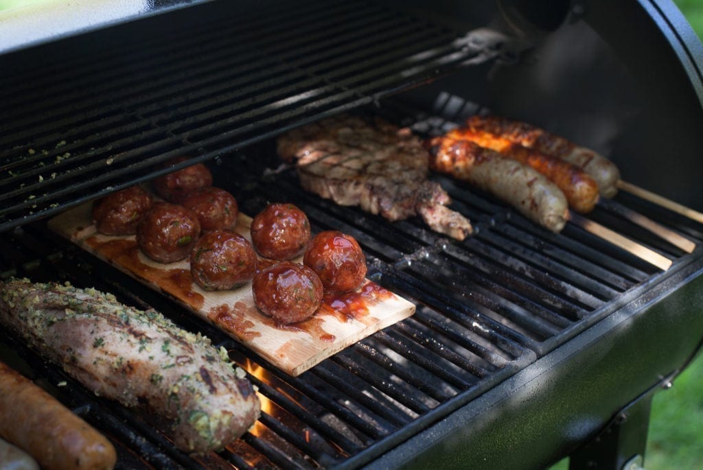 Hickory Planked BBQ Meatballs