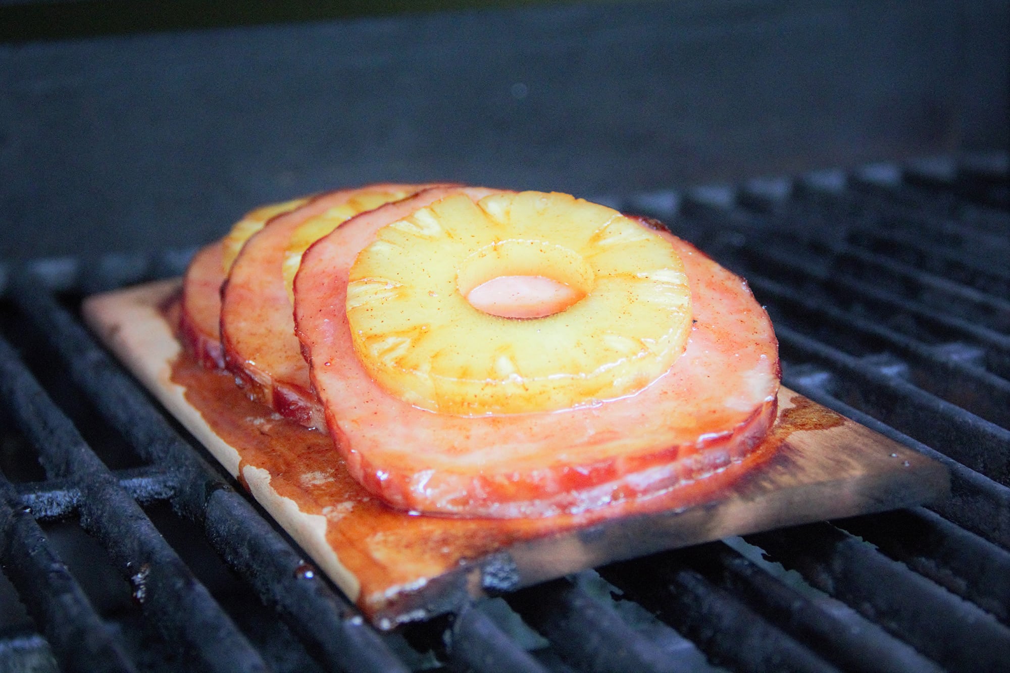 Cedar Planked Ham and Pineapple