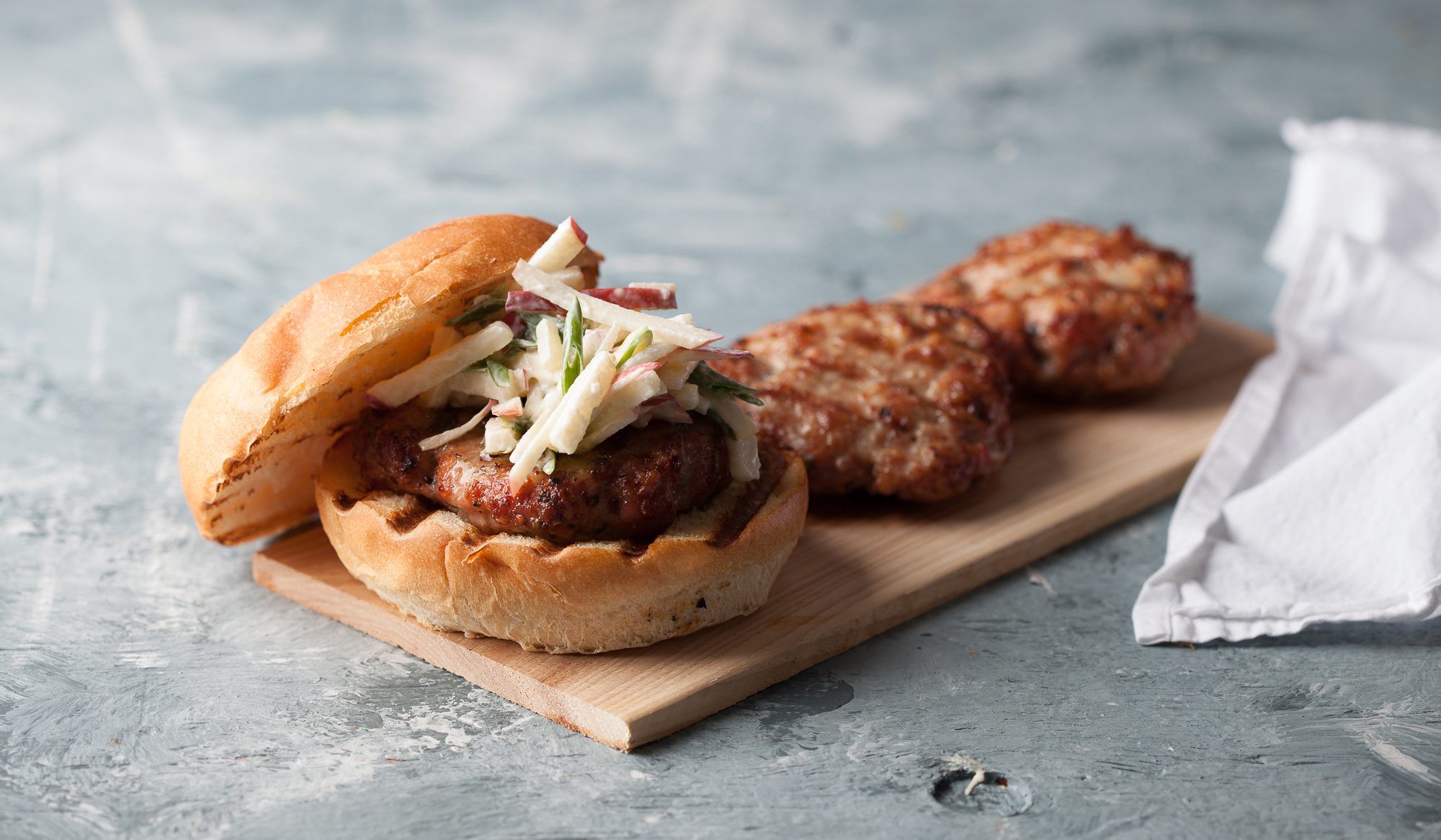 Hickory Planked Pork Burger