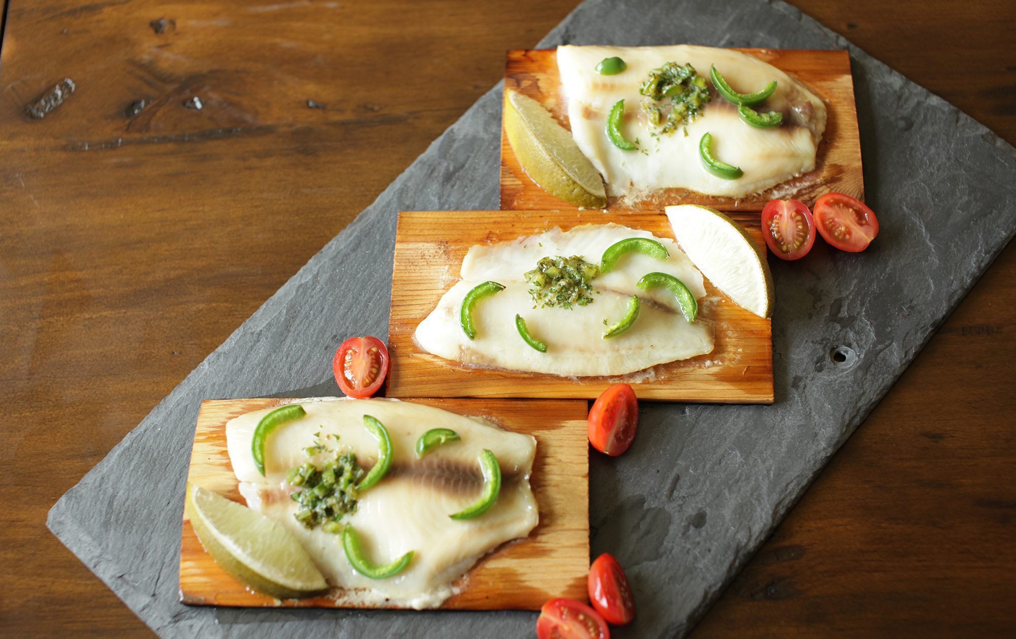 Cedar Planked Tilapia with Chili and Lime