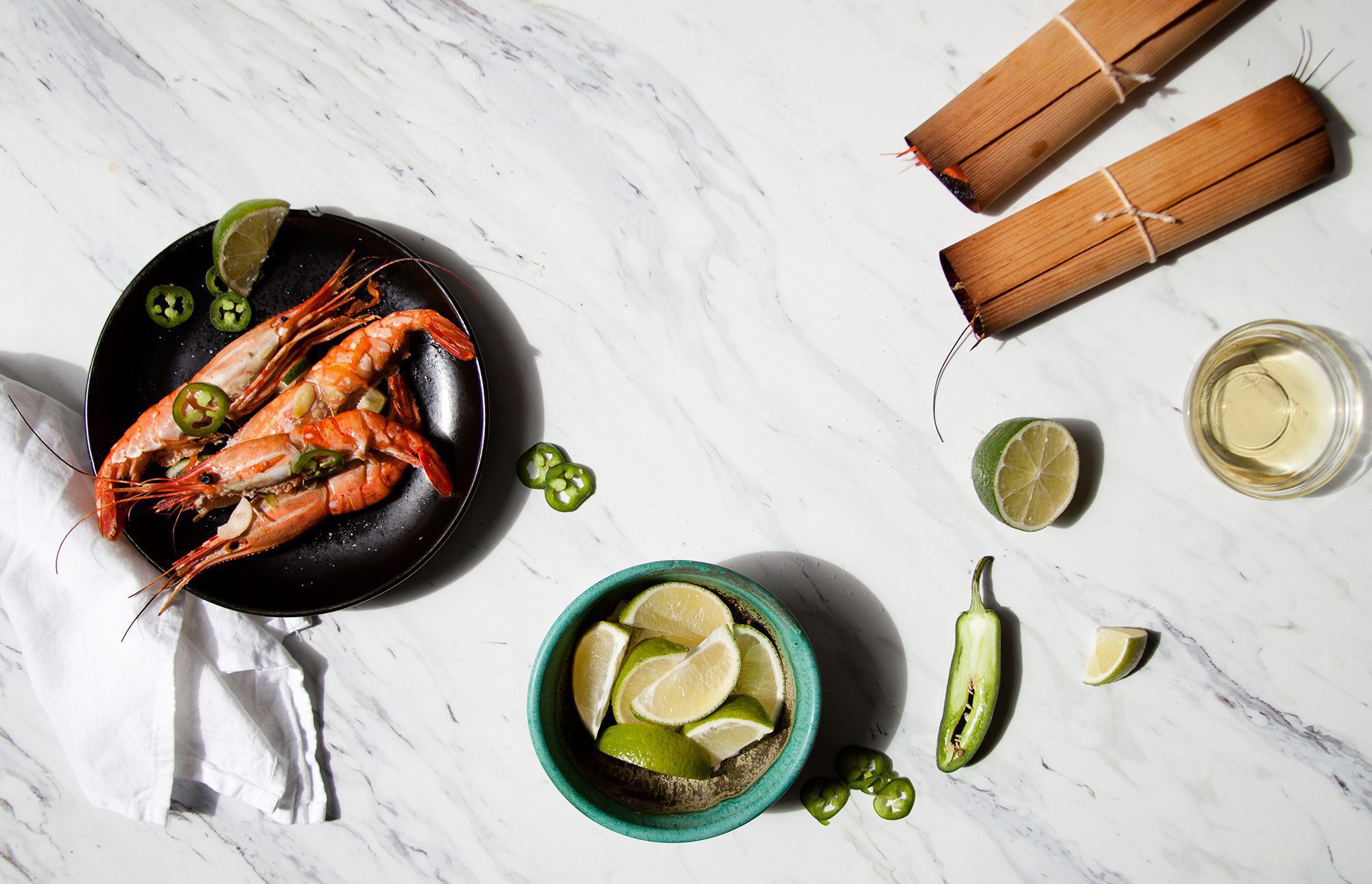 cedar wrapped shrimp