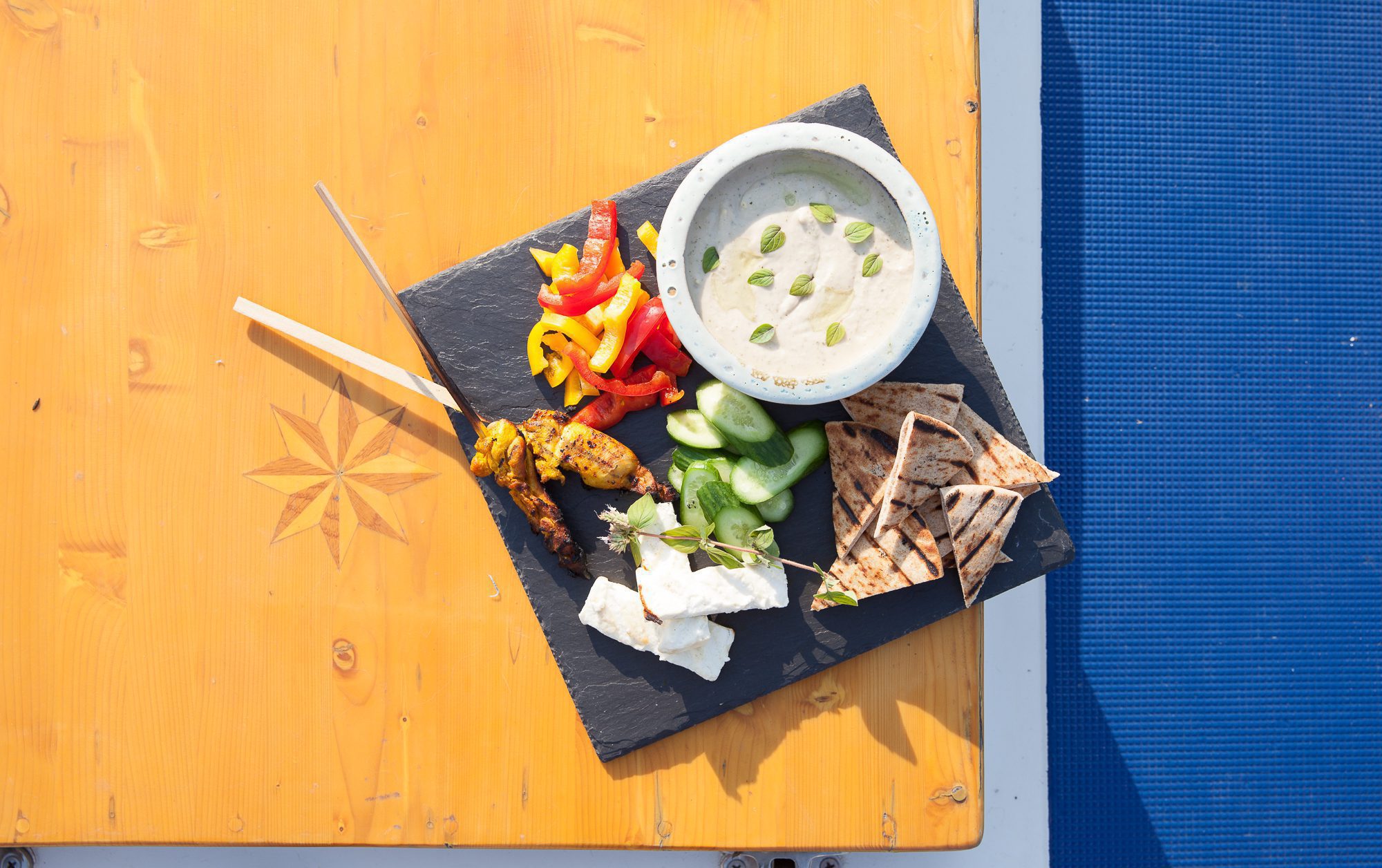 smoked feta white bean dip
