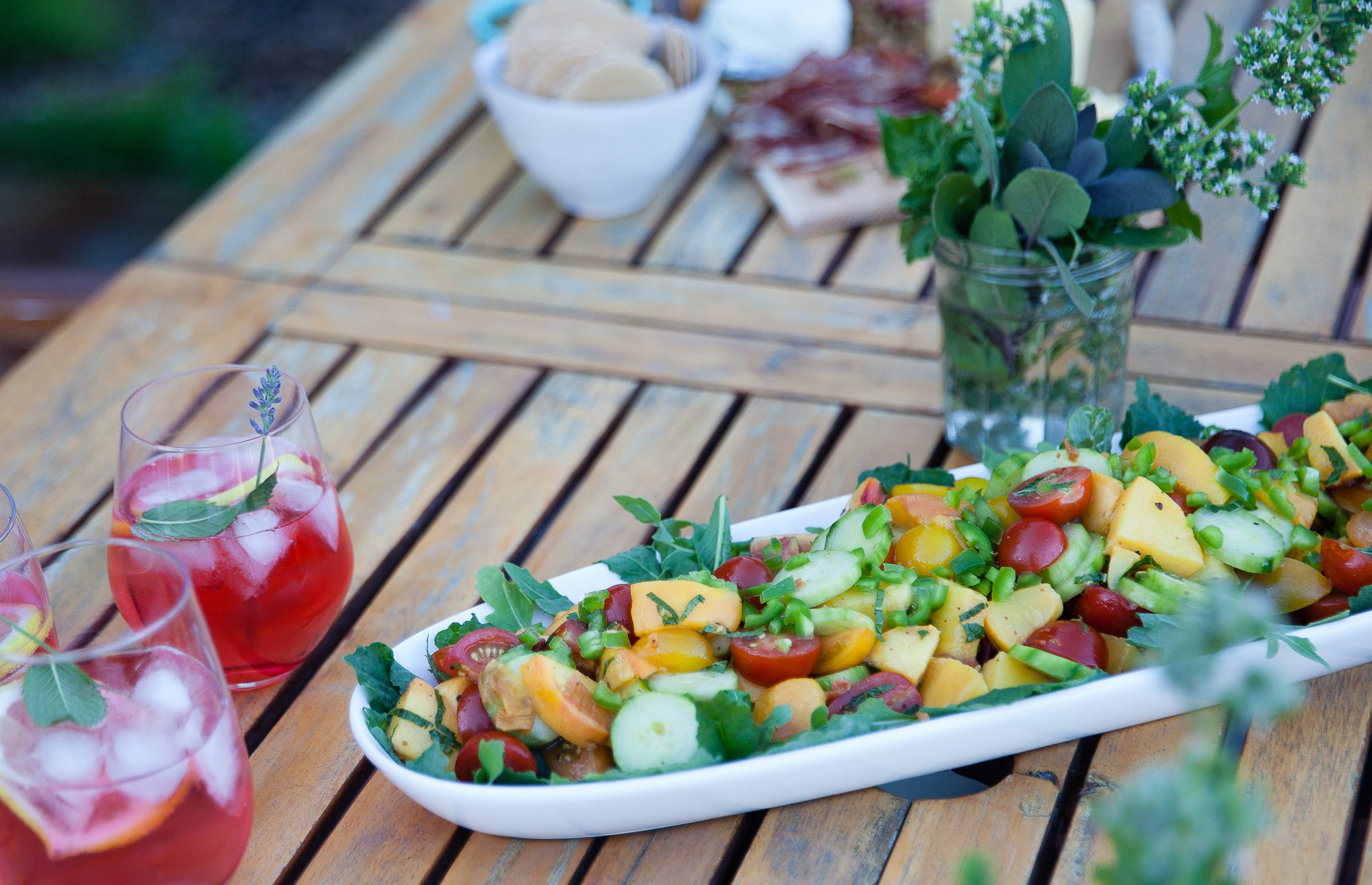 Planked Peach Salad