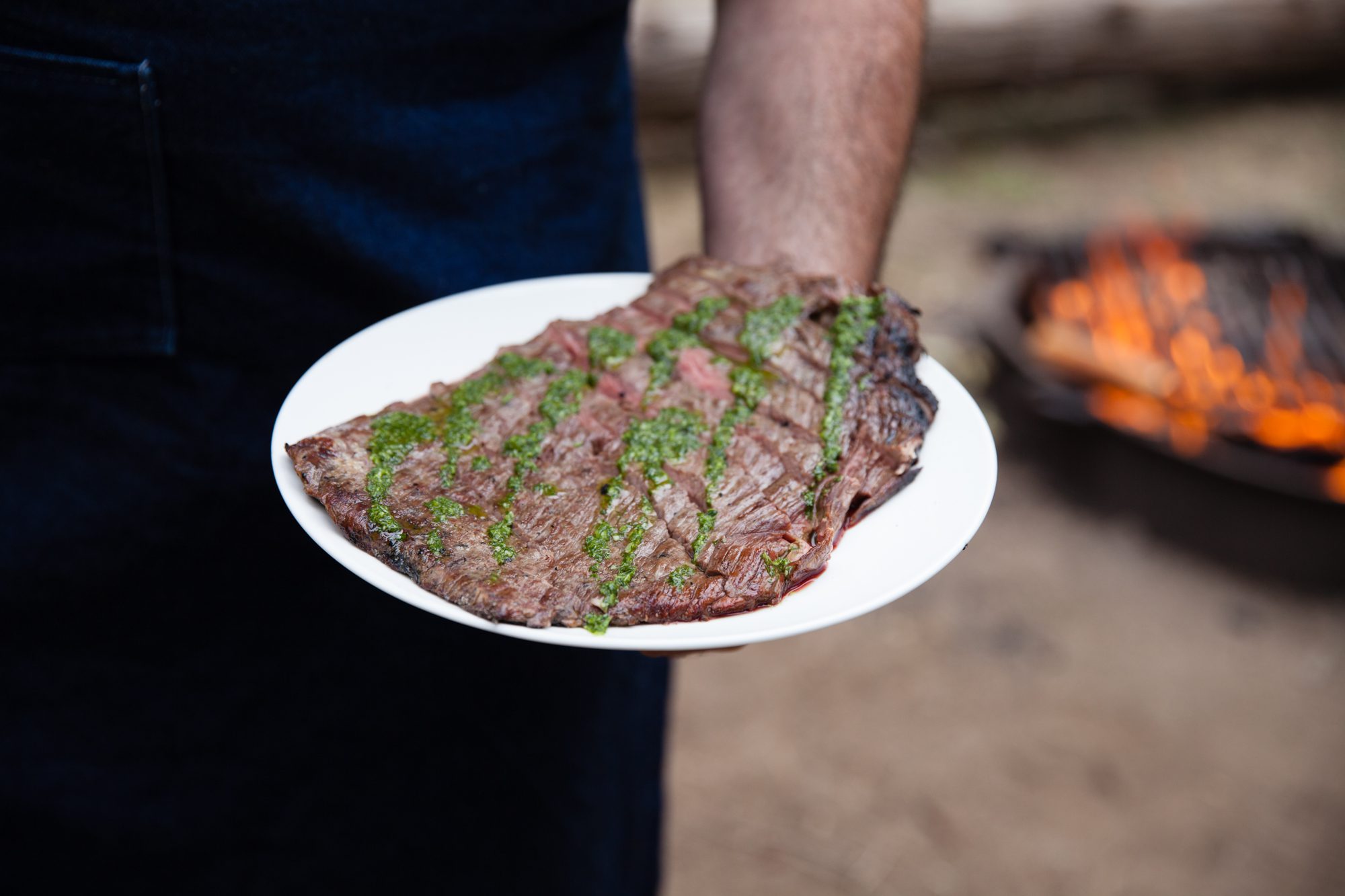 Planked Flank Steak